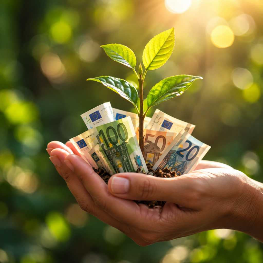finanzielle zukunft in der hand
